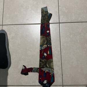 Vintage Peanuts Snoopy Seurat Art Parody Silk Tie - Impressionist Style